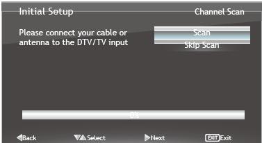 your HDTV. Use the Arrow and MENU/OK buttons to navigate through the setup App.
