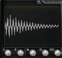 THE SAMPLER C. Envelopes Section The first thing you may probably notice in the Envelopes section of the Kit Designer is a detailed waveform of the selected sample file.