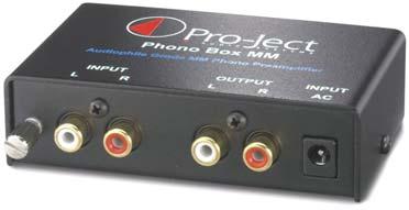 Pro-Ject Phono Box MM MM Phono Pre-amplifier Optimal channel separation through dual-mono circuitry Special low-noise ICs used Amplification and RIAA equalisation for MM cartridges Small size allows