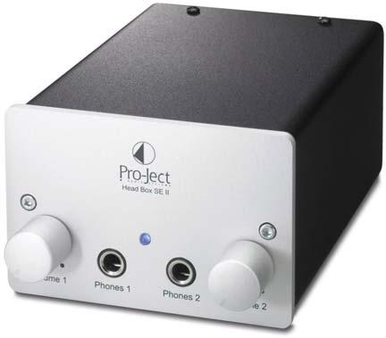 Pro-Ject Head Box SE II Headphone amplifier Connections for two headphone sets with individual volume adjustment Power output: Headphone connection: > 30ohms Signal to noise: Frequency response: THD