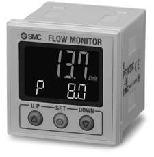 3-color display Digital Flow Monitor for Water Series 3 3 Type 3 Remote monitor unit For remote sensor units, select the analog output to 5 V type.
