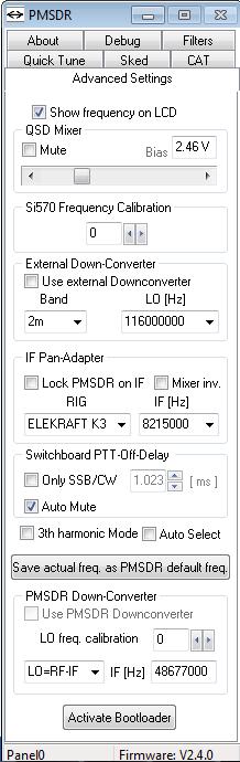 Go to CAT- tab and leave Enable Cat unblocked. Activated send Cat to commands Rig and choose FT1000MV Our first test. Click on the start button on HDSDR.