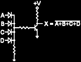 If either input is a logic that transistor cannot conduct, so there is no current through either one. The output is then a logic. This is the behavior of a NAND gate.