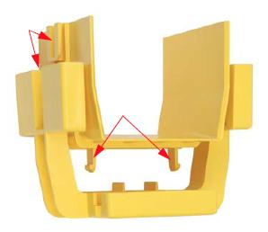 For 2 channel, slide the channel edge into the guide on the side of the notching tool s lower jaw. For all other channel widths, slide the channel in to the full depth of the jaw. 2. Compress fully to create a notch.