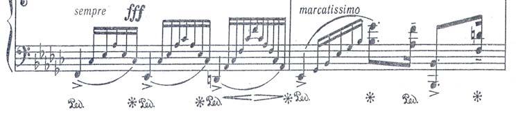 : Prelude and Fugue for the Left Hand by Reger 33 On the base of this new counter-subject, the theme reappears in the bass with an ample sonority, strongly