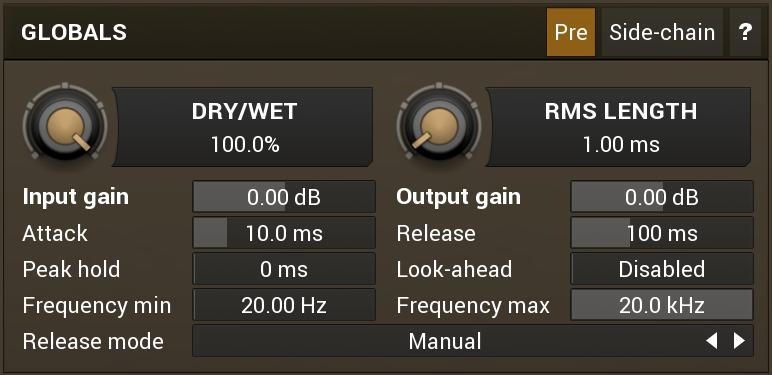 Random button Random button generates random settings using the existing presets. Presets button Presets button displays a window where you can load and manage available presets.