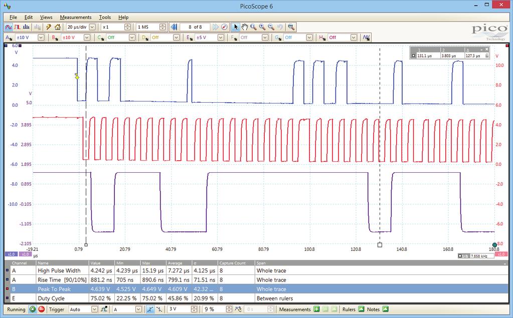 Mask limit testing Mask limit testing allows you to compare live signals against known good signals, and is designed for production and debugging environments.