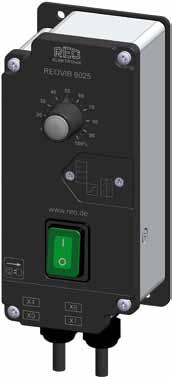 protection classes - as a module for mounting in a switch cabinet IP20 or as a housing design in IP54 for mounting directly on the vibrating machine The maximum output current is 6 A.
