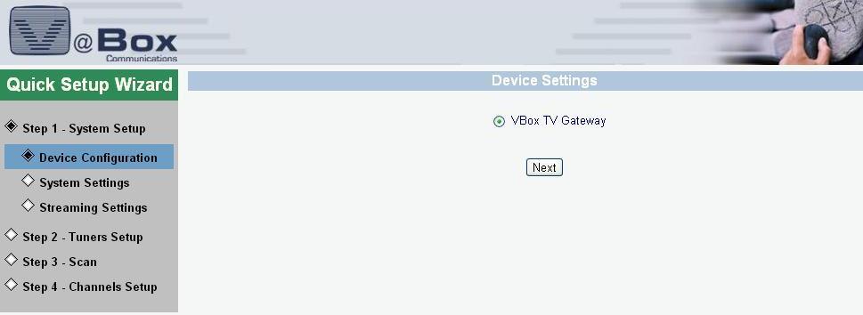 5. Setting up XTi-VBox TV Gateway using the Web Interface 5.1.