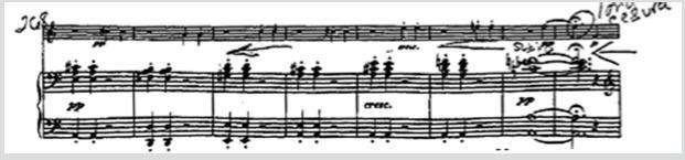 Below is an example of an in-score markup from the Allegro Molto showing use of dynamics and rubato.