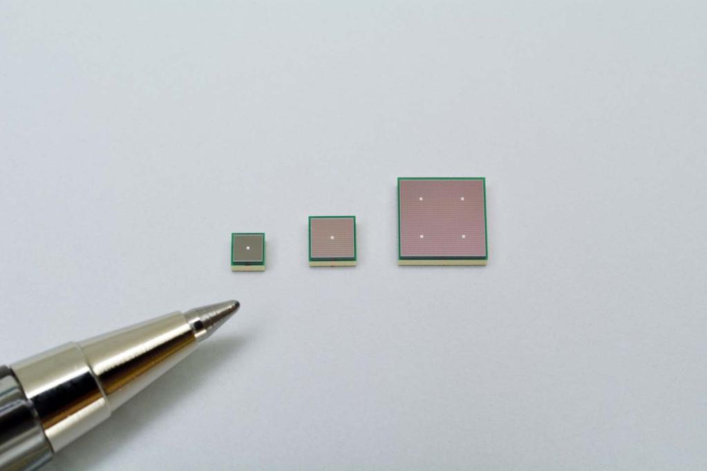 MPPC (Multi-Pixel Photon Counter) MPPCs in a chip size package miniaturized through the adoption of TSV structure The are MPPCs for precision measurement miniaturized by the use of TSV
