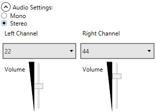 5.2.3.2 Audio Settings To route individual electrode channels to the Stereo Audio Output on the Interface Board, open the Audio Settings.