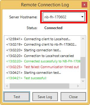 a new one. The hostname of a PC is the computer name shown in the Windows Settings / System. If the connection is established, press "Test" for a quick check.
