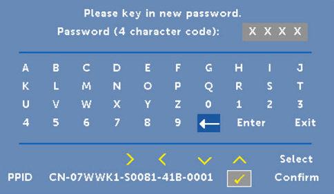 . 3 c To confirm, enter the password again. d If the password verification is successful, you may resume with accessing the projector's functions and its utilities.