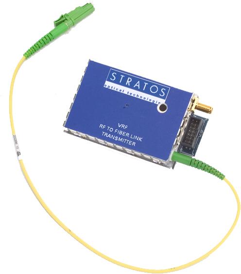 Fibre Optic Transmitter/Receiver Module Stratos VRF-X-X-X fibre optic modules are high performance compact modules which allow equipment supplier to provide an optical interface for their RF signals