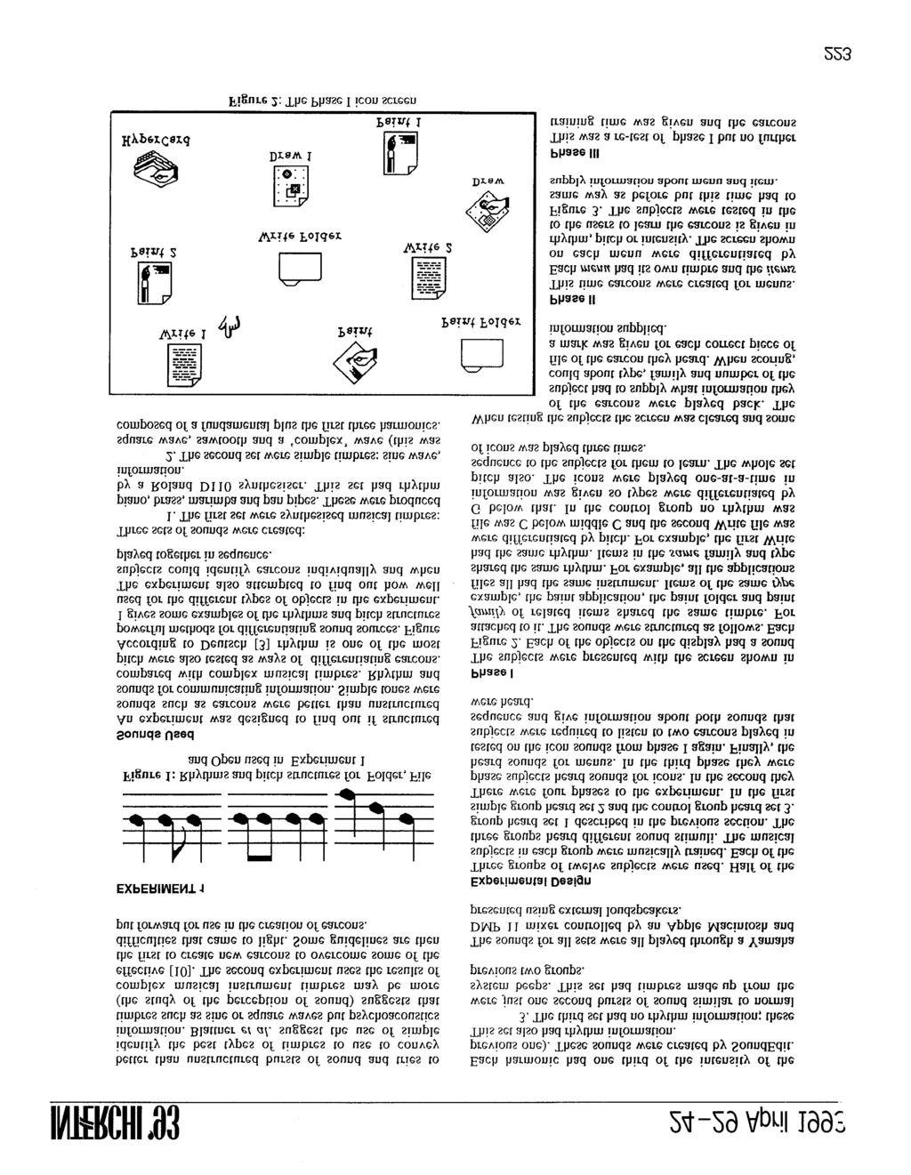 lntfrchr93 24-29 April199? better than unstructured bursts of sound and tries to identify the best types of timbres to use to convey information. Blattner et al.