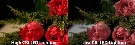 32 Figure 2-9: Comparison of same object illuminated by light sources with low and high CRI [58].