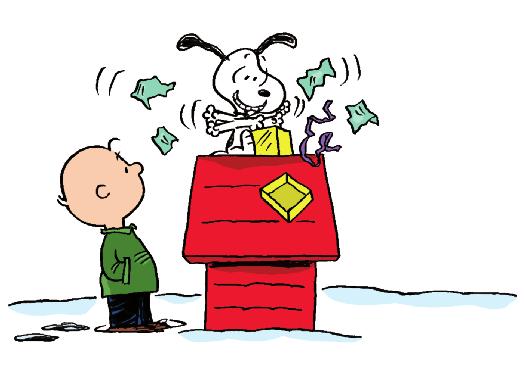 Patient Charlie Brown: A package just came for you, but it says,