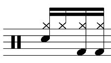 a four-note grouping (Figure 40a) or the last two notes of a four-note grouping (Figure 40b).