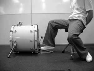 There are two ways to lay the bass drum. Playing the Bass Drum Adding the snare drum: Heel Down Used or soter laying. Keeing your heel on the edal, move your oot u and down.