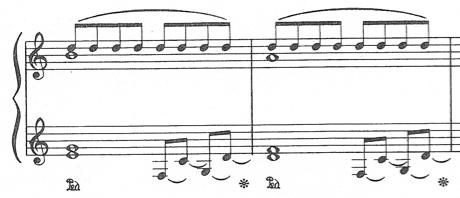 126 The other stroke type employed in this piece is the single alternating stroke, which is found at Level 3.