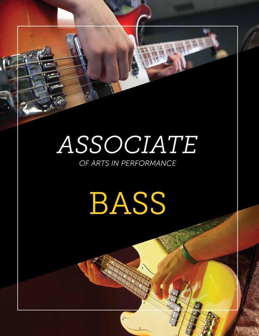 BASS ASSOCIATE OF ARTS 90 CREDITS / 6 QUARTERS REQUIRED TO COMPLETE THIS ASSOCIATE OF ARTS DEGREE* COURSE CREDIT ASSOCIATE = 53 CREDITS Private Lesson -6 Bass LPW 03-03 Bass Performance 03-30 Bass