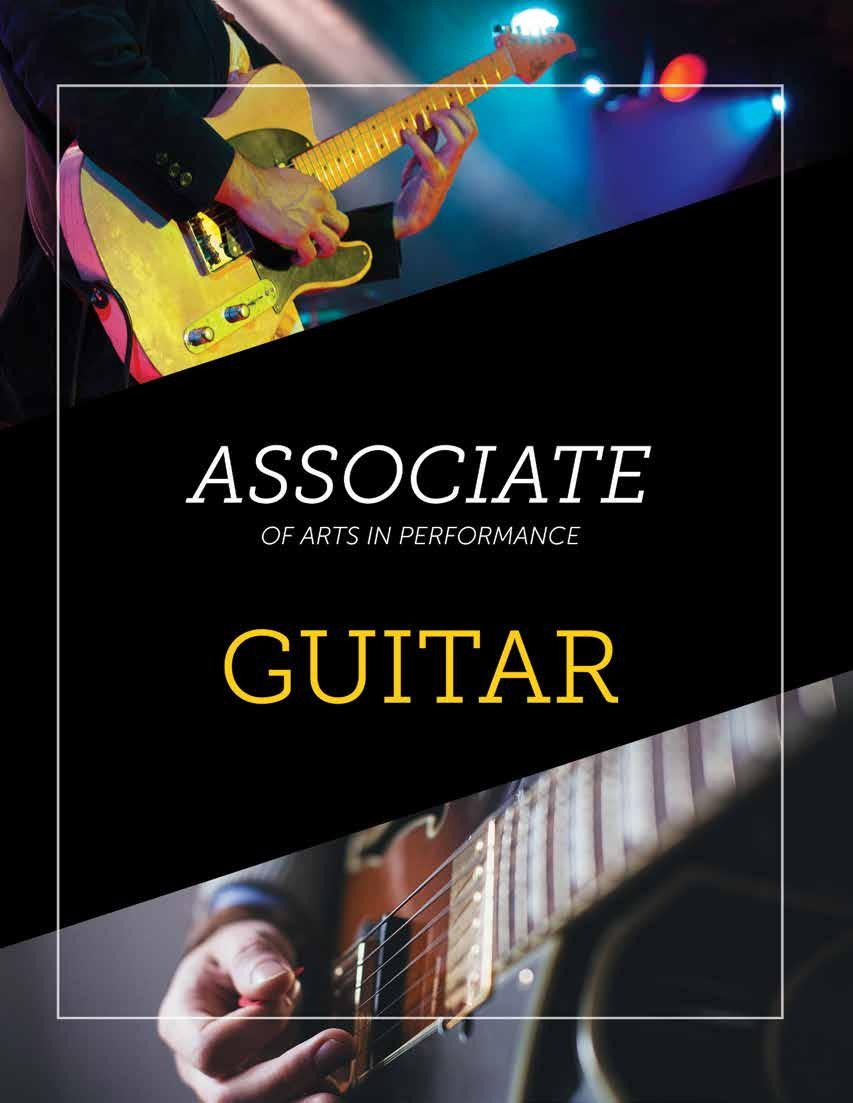 GUITAR ASSOCIATE OF ARTS 90 CREDITS / 6 QUARTERS REQUIRED TO COMPLETE THIS ASSOCIATE OF ARTS DEGREE* COURSE CREDIT = 5 CREDITS Private Lesson -6 Guitar LPW 03-03 Guitar Performance 03-30 Guitar