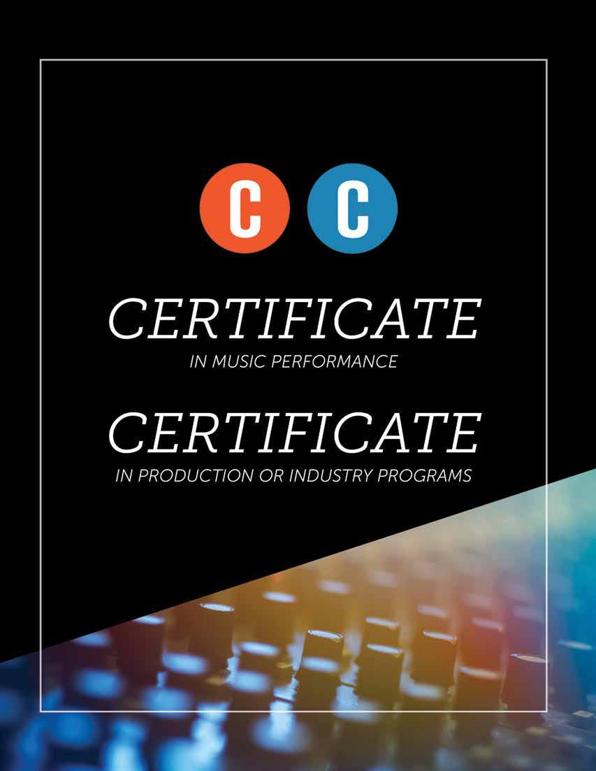 AUDIO ENGINEERING CERTIFICATE Through hands-on instruction, students learn to record, mix and master with industry standard equipment in preparation for the demands of working as an engineer in