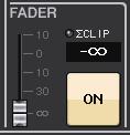 SELECTED CHANNEL section FADER field This field enables you to make settings for the channel on/off status and the level. 1 Fader Displays the current level.