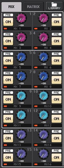 Use a [SEL] key in the top panel channel strip section or the master section, to select the channel to control. 3.