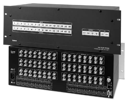 MAV Plus HD Matrix Switchers with IP Link for Component Video 2U, full rack width - 8x8 and 2x8 models 4U, full rack width - 8x6 through 6x6 models MAV Plus 66 HD MAV Plus 88 HD 8x8 Component Video.