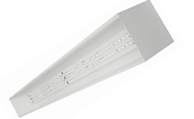 FEATURES & BENEFITS Matte White s Fixtures can be surface mounted, recessed mounted or pendant hung by stem or cable s Accepts various lenses or louvers s 8 units have a steel mullion to join two