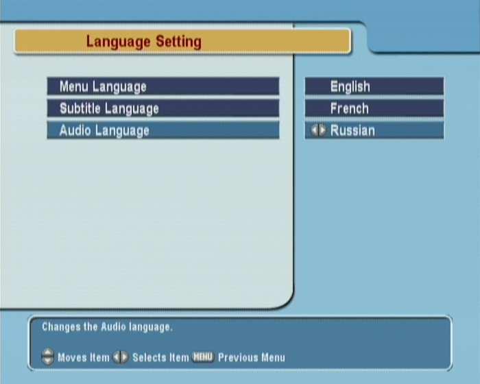 12 Preference Settings Chapter 3 Preference Settings 3.1 Language settings You can select the language in which the menu would be displayed.