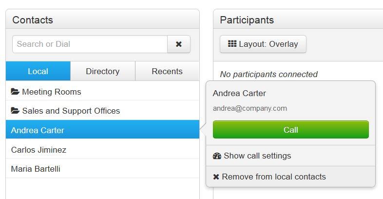 Place a call using the web interface (page 1 of 2) Sign in to the web interface and navigate to Call Control.