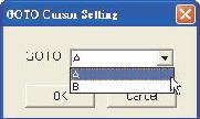 Method 3: Click "Tool" menu and then "GOTO Cursor" to call Channel/BUS edit dialog box. Click GOTO Cursor to call the cursor and search the dialog box.