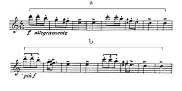 Measures 8-23: THEME A stated by the piccolo.