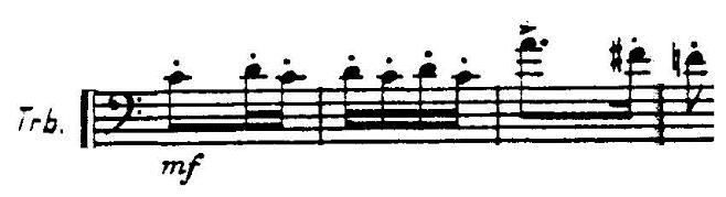 rhythmic variation of (a). Figure 2-3: Measures 8-23 of Baile (piccolo part).