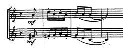 17: Countermelody (a) (Figure 2-4) is played by trombone, using rhythmic elements from Theme A.