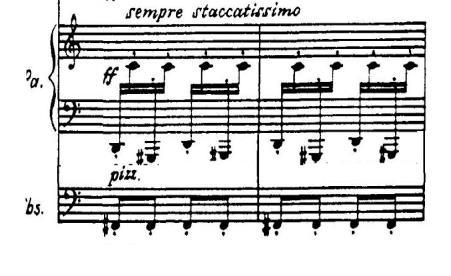 tuba Figure 2-44: Measures 66-70 of Son (trombone and tuba parts).