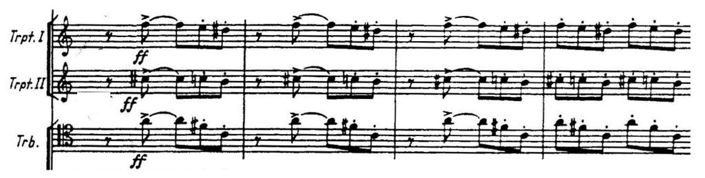 melody (b) closes this section.