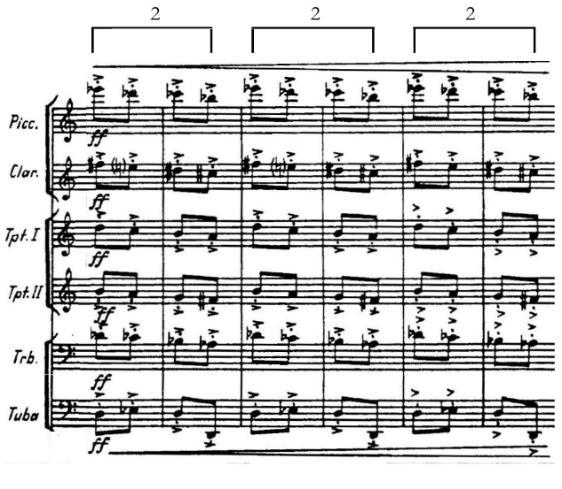 piano part. There are other places were Revueltas writes minor seconds deliberately, but analyzing the context of this passage I think it is a mistake.