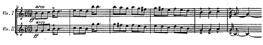 descending scale in triplets should move forward and the players should think of an imaginary crescendo as melodic line descends in order for this line not to lose energy.