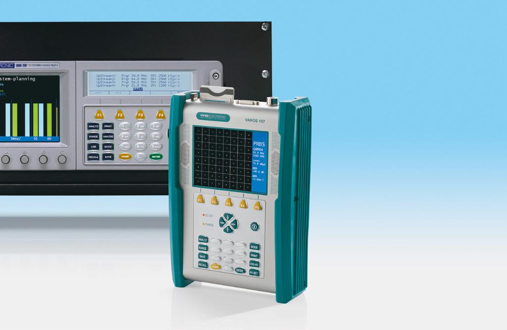 AMA 310 UMS & VAROS 107 Upstream Monitoring System This system combines both the KWS devices AMA 310 and VAROS 107 to a high-end monitoring system for the return path.