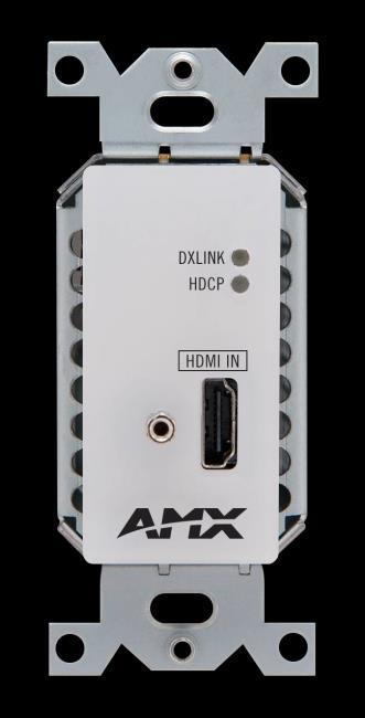Common Applications Mount the DXLink 4K HDMI Decor Style Wallplate Transmitter in the wall, lectern or popular floor box to connect guest equipment and send audio and video signals across the room,