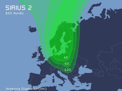 3. Focus on North Europe How to receive HD1 on Sirius@5 E In order to receive HD1, you have to point your dish to Sirius@5 E.