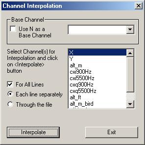(Additional Functionalities) 37 Tools/Data Channels/Interpolate Channels Channel Interpolation :