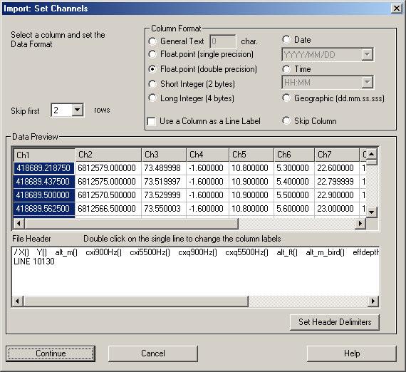 Importing Data 2 (Importing Data) QCTool.exe File/Import File Import File Files of Type ( ) QCTool : (.asc.