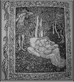 of the Glittering Plain Illustration of the Princess s Book by Walter Crane for The