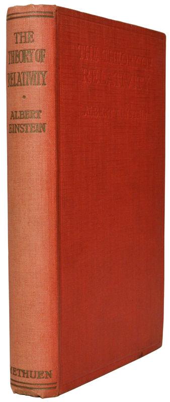 FIRST EDITION IN ENGLISH 22. EINSTEIN (Albert). Relativity The Special & The General Theory: A Popular Exposition.