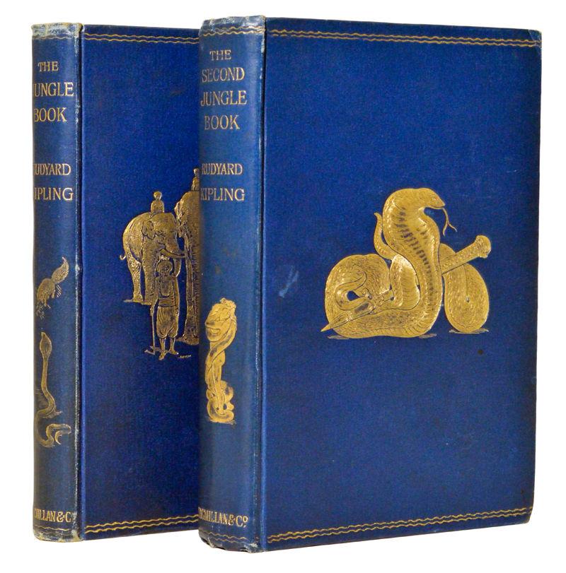 37. KIPLING (Rudyard). The Jungle Book [and] The Second Jungle Book. The Jungle Book with Illustrations by J. L. Kipling, W. H. Drake and P. Frenzeny. The Second Jungle Book with Illustrations by J.